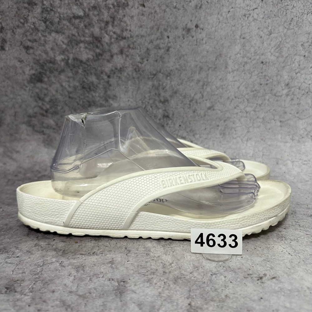 Birkenstock Honolulu EVA Sandals Women 41 US 10 White Flip Flop Thong Beach